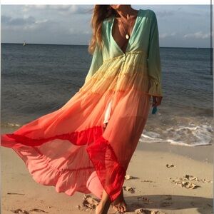 Women’s rainbow dress/coverup.